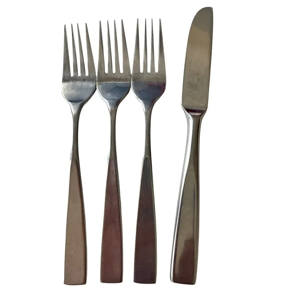 Set Rogers Co. Stanley Roberts ALLISON 3 Dinner Forks + 1 Dinner Knife Korea